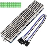 MAX7219 32x8 Dot Matrix Module LED Display Modules for Arduino for Raspberry Pi Microcontroller (Green Light,5 Pin Wire)