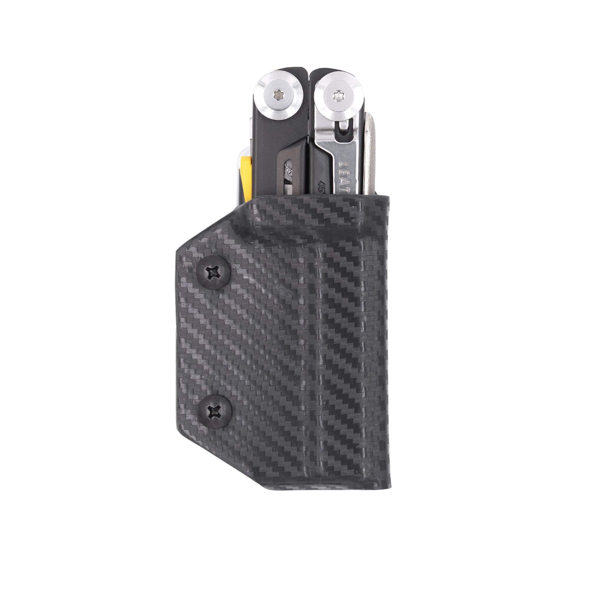 Clip & Carry Kydex Multitool Sheath for the Leatherman SIGNAL - Made in USA - Multi Tool Holder Holster - Carbon Fiber Black