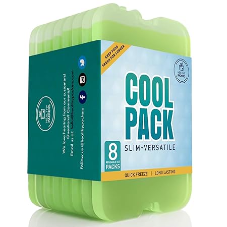 nuevo] pack refrigerante, finas bolsas de hielo de larga duración ...