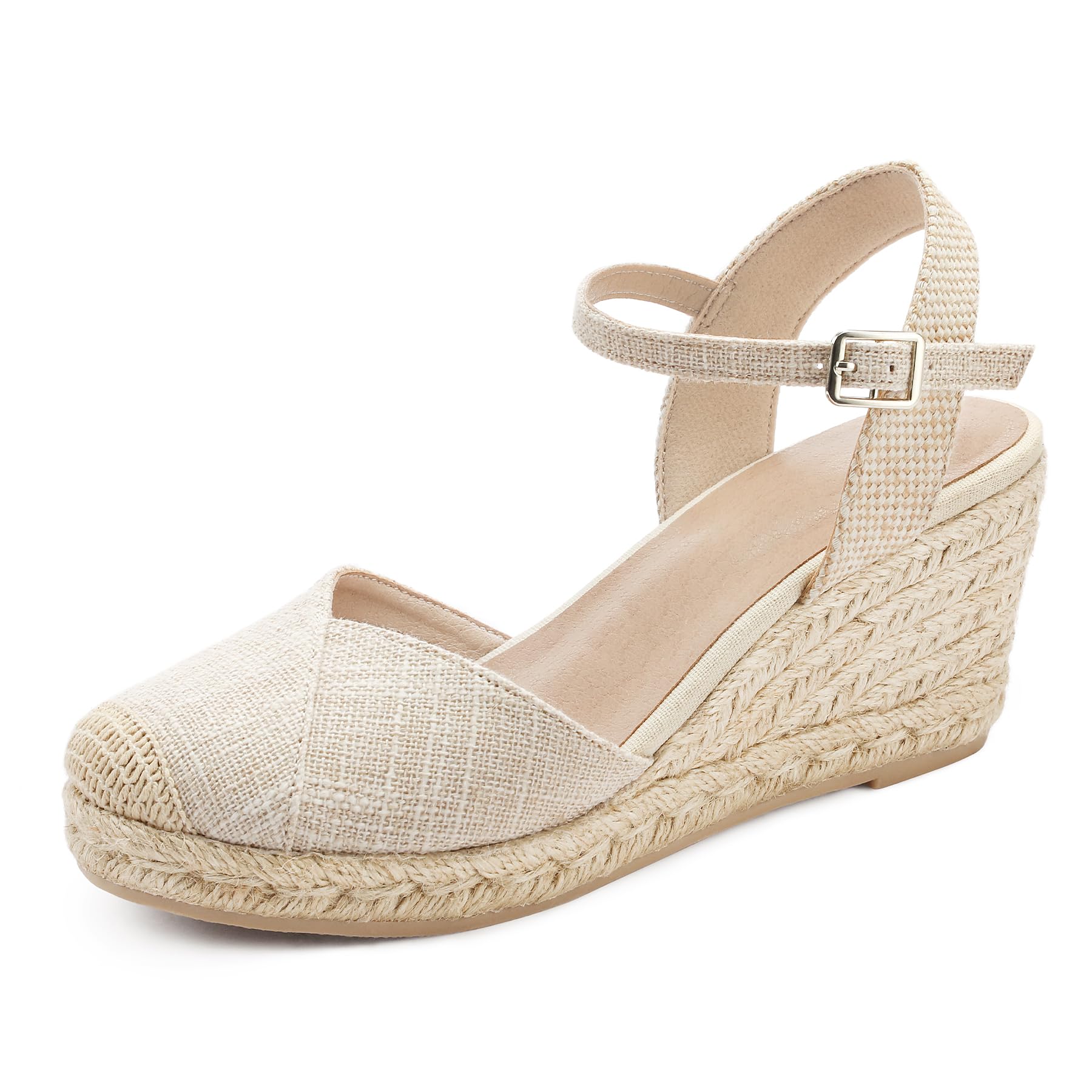 Women's Espadrilles Espadrille Low Wedges Closed Toe Low