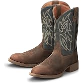 Justin Rendon 11" Western Boot - Men's Round Toe, Cowhide, Removable Orthotic Insole, Slip-Resistant Rubber Outsole
