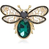 Anmpab Colorful Rhinestone Bee Brooch Honey Bee Lapel Pin Vintage Crystal Insect Pin for Women Men