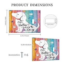 Funny Animal Cute Dog Colorful Wood Rainbow Panel 3