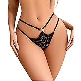 MysSweet G-String Thongs for Women Sexy Lace Cheeky Panties Underwear Strap T-back Tangas Low Rise Lingerie Briefs