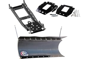 MOJOMOTOSPORT KFI 72" Poly-Pro Snowplow Combo Kit - 72" Poly-Pro Plow + Mount Bracket + Push Tube - Compatible/Replacement for 2017 to 2022 Polaris General 4 1000 (Base/EPS/Deluxe/RC)