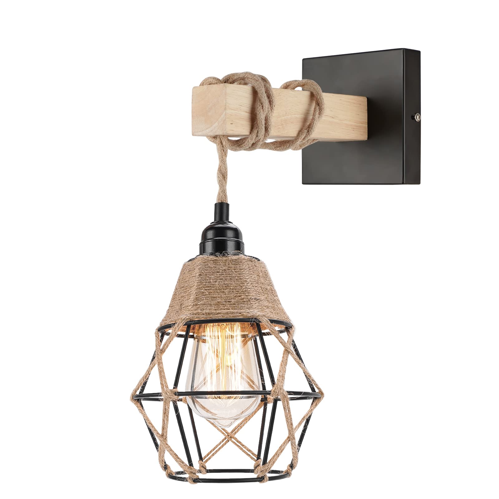 Photo 1 of Black Farmhouse - Frideko, Rustic Wall Sconces, Wall Lights for Bedroom, Vintage Hallway Wall Mount Light Fixture Indoor with Shade for Living Room, Bathroom