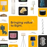 MiniSun Grey Wooden Floor Lamp with Storage Shelves 159cm 10W Bulb view 6