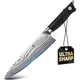FINTISO 8 Inch Japanese Chef Knife,2026 New Upgrade Kitchen Knife High CarbonJapanese Powder Steel Kitchen Knife with Ergonomic Sakuragi Handle Chef Knives Set