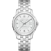 Hamilton Jazzmaster Automatic Men's Watch, 40mm Stainless Steel Case | Swiss Made, Silver Dial Analog Watch, Water Resistance 50m, Sapphire Crystal, 3-Hand Movement, Stainless Steel Strap