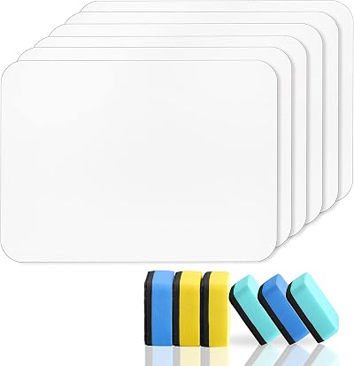 Uncle Paul 6 Pcs Dry Erase Whiteboards A4 22x30cm Double-Sided 9x12in