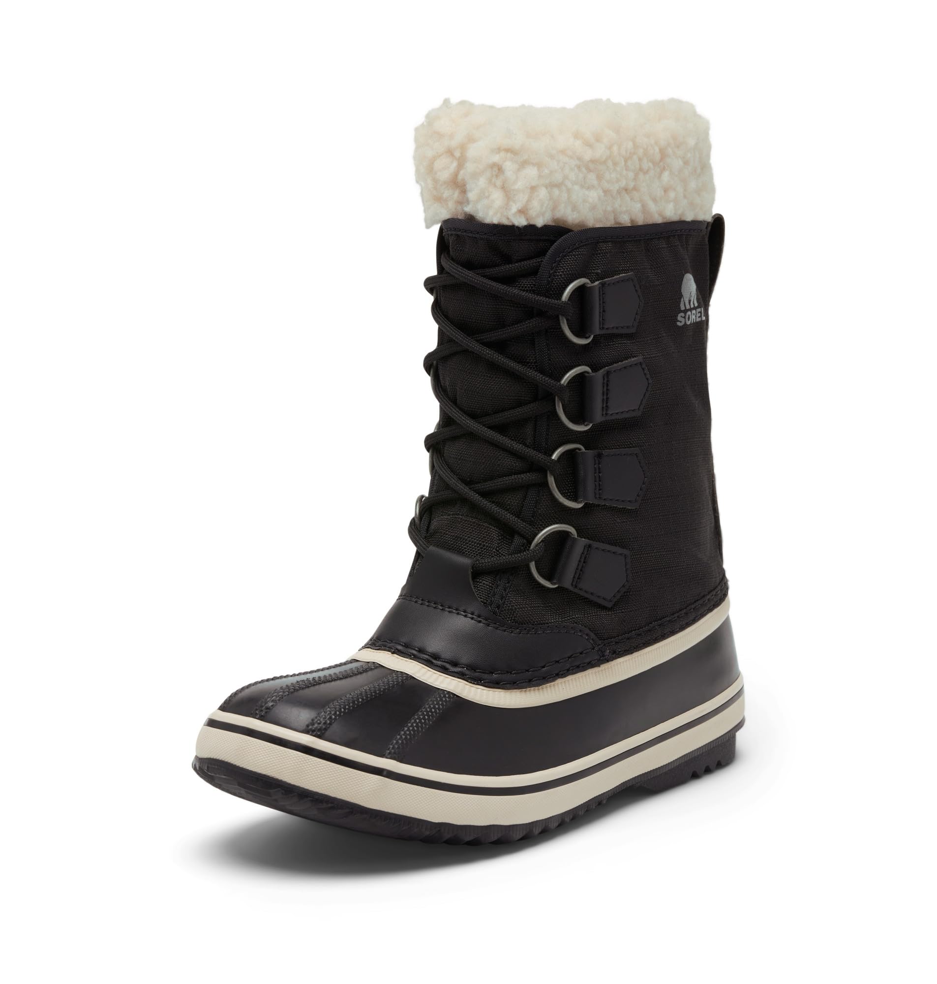 SOREL Women’s Winter Carnival Waterproof Boot – Black, Stone – 9