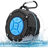 Annlend Shower Speaker Bluetooth Waterproof IPX7 Portable Wireless Water-Resistant Speaker Suction Cup & Hook, Built-in Mic, 
