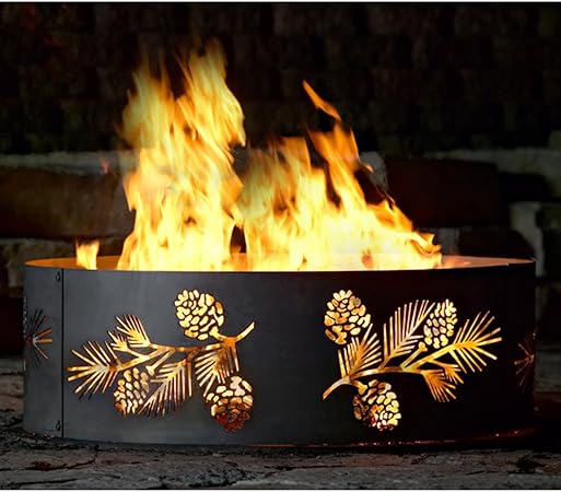 Amazon Com P D Metal Works Pine Bough Fire Ring Garden Outdoor