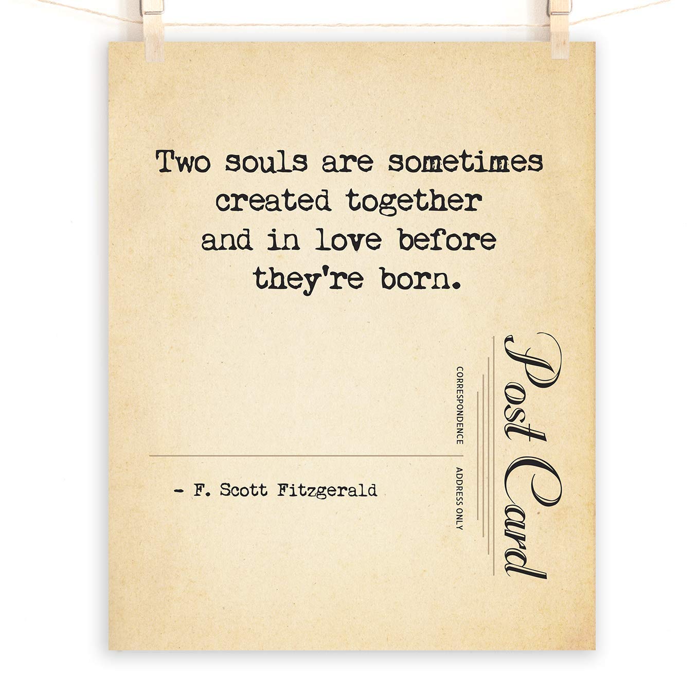 Amazon Com F Scott Fitzgerald Quote Wall Art Fine Art Cotton