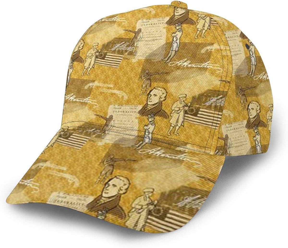 Alexander Hamilton Men's Women's Baseball Caps Adjustable Size