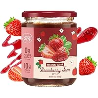 ChocZero's Keto Strawberry Jam Preserves - No Sugar Added, Low Carb, Keto Friendly, Fruit Spread Alternative, Perfect Jelly f