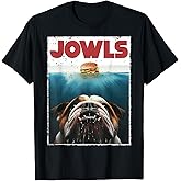 Funny English Bulldog Jowls Burger Bully, Dog Mom, Dog Dad T-Shirt