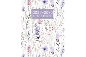 Agenda Mensuel 2026-2030: Calendrier Organisateur de 5 Ans de Janvier 2026 a Décembre 2030 || 60 Mois Planificateur avec Jour
