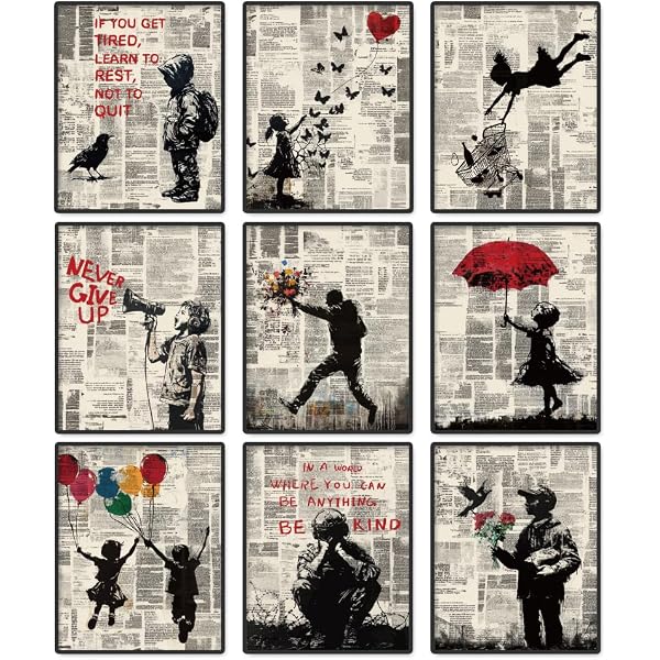 Banksy II Postcard Set - 18 Modern, Contemporary Greeting Cards in
