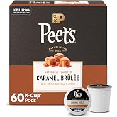 Peet's Coffee Coffee Pods, Medium Roast, Caramel Brulee, 60 K Cups