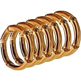 PATIKIL 2.5 Inch Bamboo Purse Handles, 6 Pcs Round Replacement Handmade Rings for Tote Bag Purse Making Decorations, Brown