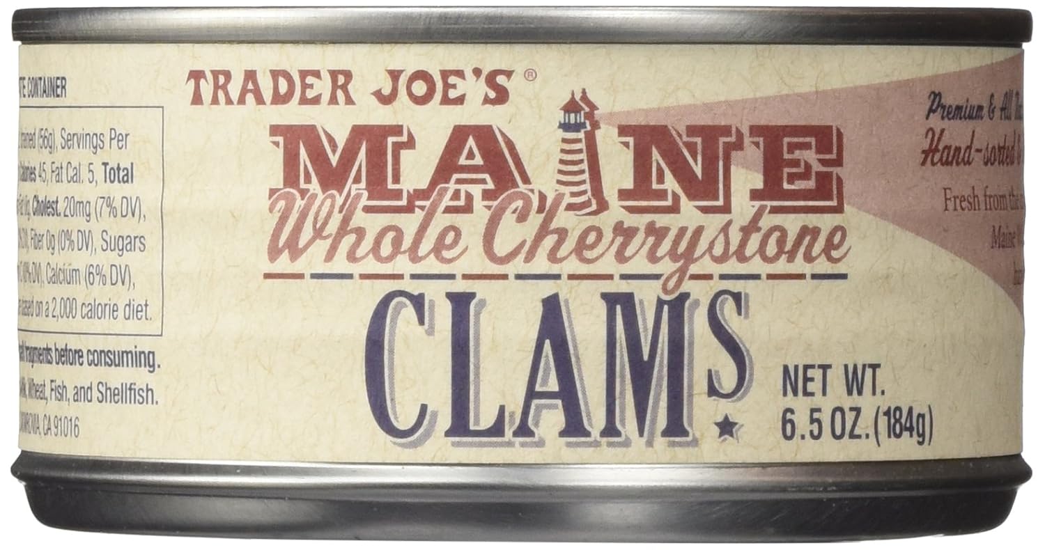 Trader Joe's Maine Whole Cherrystone Clams 1 Can Grocery