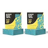Every Man Jack Cold Plunge Mens Bar Soap - Tahoe Blue Scent with notes of Bergamot, Lemon, Freshwater Mist - Deeply Cleans, Hydrates with Naturally Derived Ingredients and Medium Grit - 5oz (2 Pack)