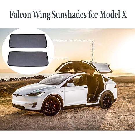 Bmzx Falcon Wing Sunroof Sunshade Skylight Blind Shading Net Sun Protection Curtain For Tesla Model X