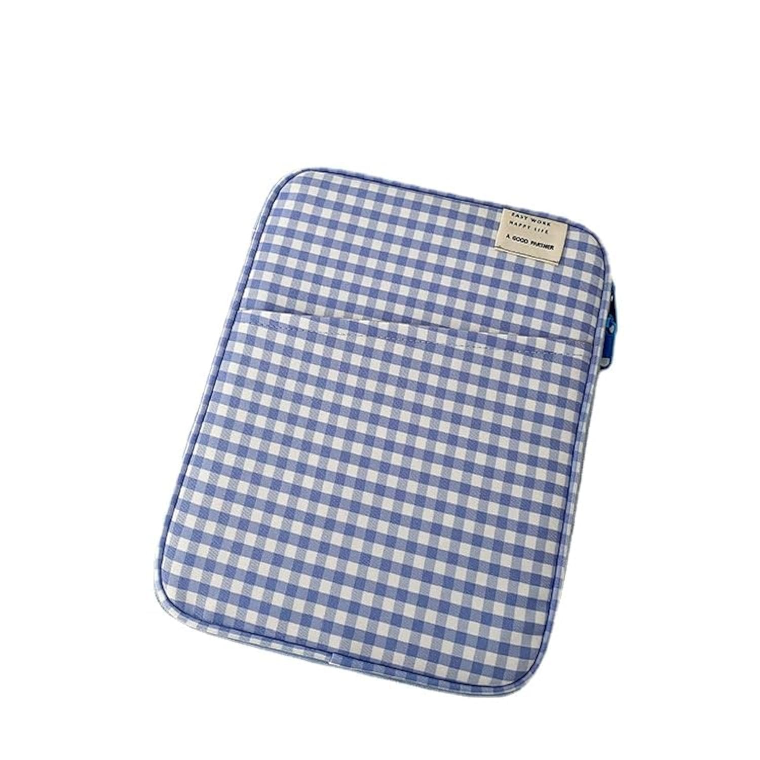 Photo 1 of Donloise 11-13Inch Cute Puffy Laptop Sleeve Fairycore Carrying Laptop Bag Cover Kawaii Tablet Liner Pouch Cottagecore Office Accessories (11inch,Blue)
