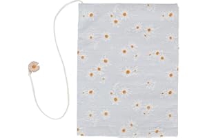 Book Cover Sleeve Paperback Protector: Tofficu Book Covers for Hardcover - Soft Cloth Book Protector with Flower Pattern - Adjustable Book Sleeve for Notebook Bible Planner Book Lovers Accessories