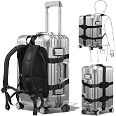 Heavy-Duty Luggage Backpack Conversion Straps for 16-21 Inch Suitcase Hardcase for Adventure Travel Cobble Stone Streets Stair - S