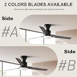Obabala Ceiling Fans with Lights, 42 inch Flush