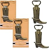 "yueton 4PCS Cowboy Boot Bottle Opener Alloy Novelty Creative Beer Wine Bottle Opener Wedding Party Favors, with Exquisite Packaging"