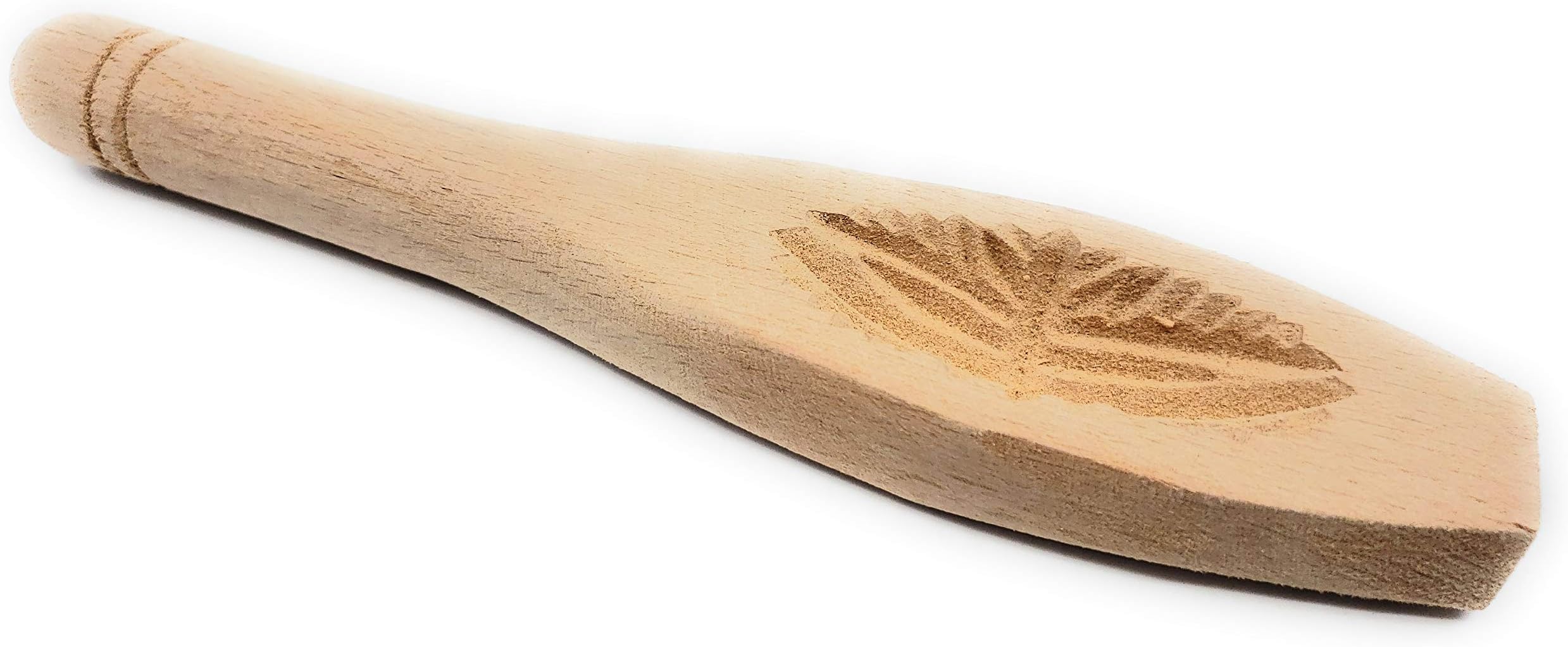 Hand Carved Wood Ma'amoul Maamoul Middle Eastern Cookie Mold (Long Star)