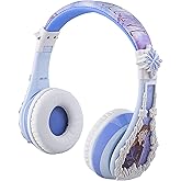 eKids Disney Frozen 2 Bluetooth Headphones with Microphone, Volume Reduced to Protect Hearing, Adjustable Wireless Headphones