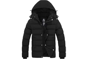 Wantdo Men's Lightweight Hooded Puffer Jacket Insulated Windprood Winter Coat