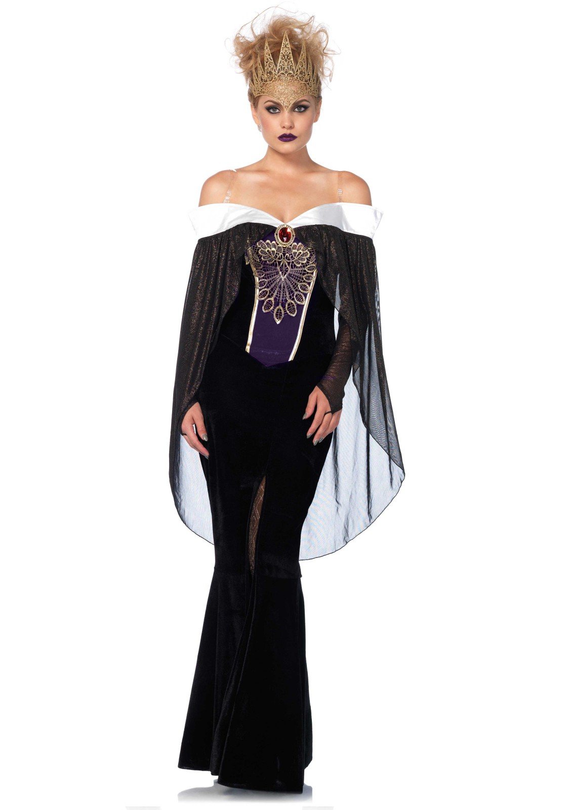Leg Avenue 85534 Black Her Royal Darkness Fancy Dress Costume (Medium/UK 10-12, 3-Piece)
