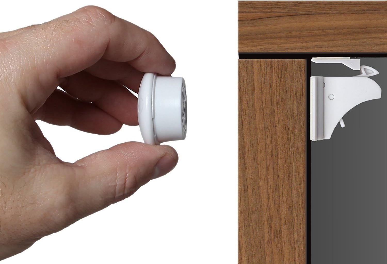 astronia Baby Safety Magnetic Cabinet Locks - No Tools Or Screws Needed, No Damage to your Furniture, (apply to your cabinets /cupboard/ drawers) 4 Locks + 1 Key