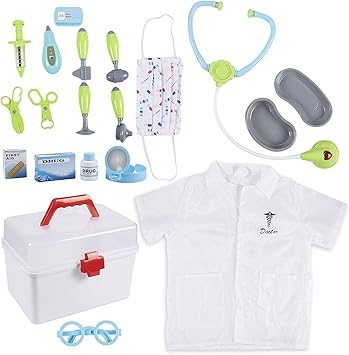 Blue Panda Arzt Kit Fur Kinder 20 Stuck Pretend Play Zahnarzt Vet Medical Toy Set Mit Fall Fur Fantasievolles Spiel Halloween Dress Up Schule Spielen Fur Jungen Und Madchen Amazon De Spielzeug