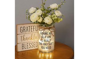 CINGUE Unique Mother's Day Gift from Son Mason Jar Light for Mom Birthday Gifts Sentimental Mom Present for Christmas Valentine's Day Thanksgiving Day