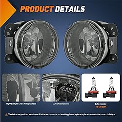 Nilight Fog Lights Assembly Compatible with 2007
