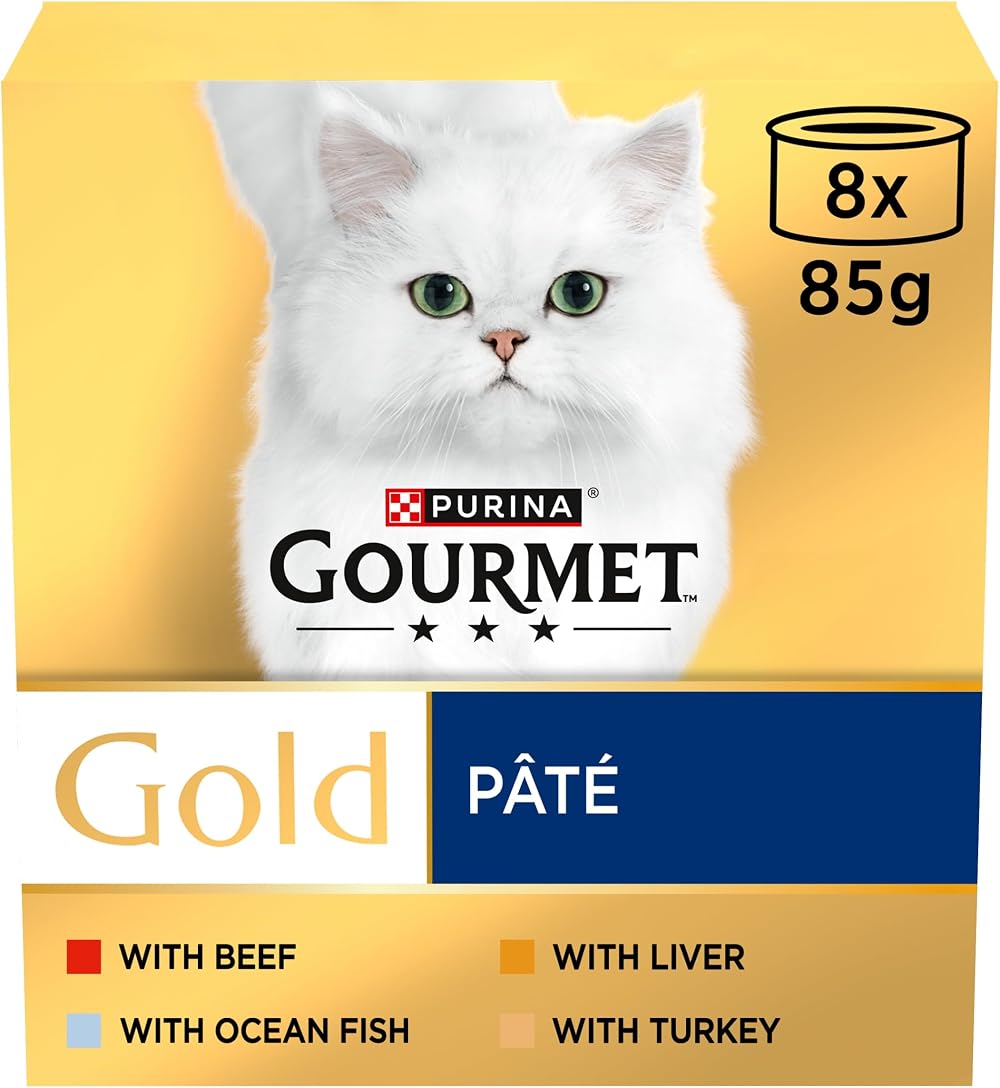 Gourmet Gold Pate Recipes Wet Cat Food 8x85g Pack of 6
