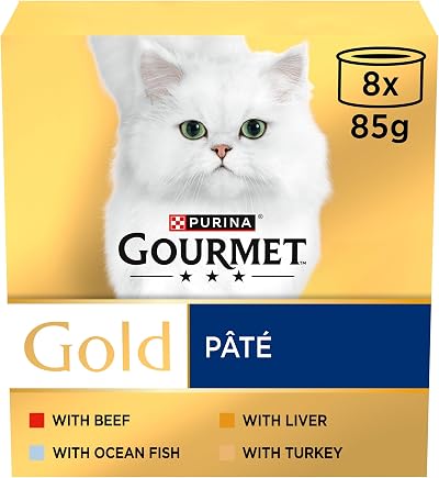 Gourmet Gold Pate Recipes Wet Cat Food 8x85g Pack of 6