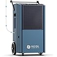 Moiswell 190 Pints Commercial Dehumidifier with Pump Portable Industrial Heavy Duty Moisture Removal Dehumidifiers for Basements with Auto Drain,Powerful Humidity Control for Large Spaces