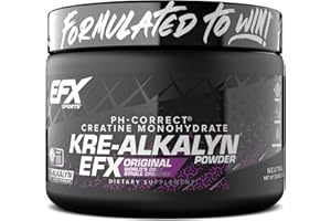 EFX Sports Kre-Alkalyn EFX Powder | pH Correct Creatine Monohydrate Powder Supplement | Strength, Muscle Growth & Performance | 66 Servings (Unflavored)