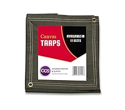 Heavy Duty Waterproof Canvas Tarp by CCS CHICAGO