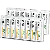 EBL Rechargeable AAA Batteries (16-Counts) Ready2Charge 1100mAh Ni-MH Battery