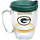 Tervis Made in USA Double Walled NFL Green Bay Packers Insulated Tumbler Cup Keeps Drinks Cold & Hot, 16oz Mug, Tradition