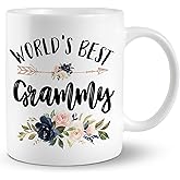 JRTW Grammy Coffee Mug - World's Best Grammy Ceramic Cup, Gifts for Christmas
