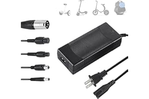LHIBYOLO 42V 2A Electric Scooter Charger 5 in1 Plugs Universal,for 36V Electric Scooter Ebike Lithium Battery，for Jetson,Razor,Swagtron,Bird,Gotrax,Segway
